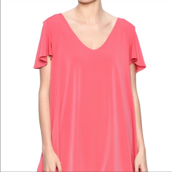 Bestselling Judith March Mini Dress Swimsuit Coverup w/ Tassel Fringe Hem Peach - Picture 2 of 6